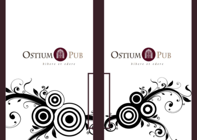OstiumPub : disegno vetrofania porte